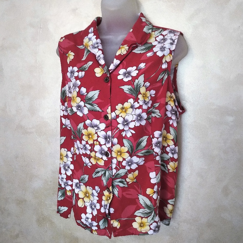 Jamaica Bay Sleeveless Blouse EUC 1X